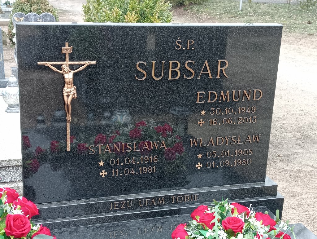 Stanisława Subsar 1916 Czarnków - Grobonet - Wyszukiwarka osób pochowanych