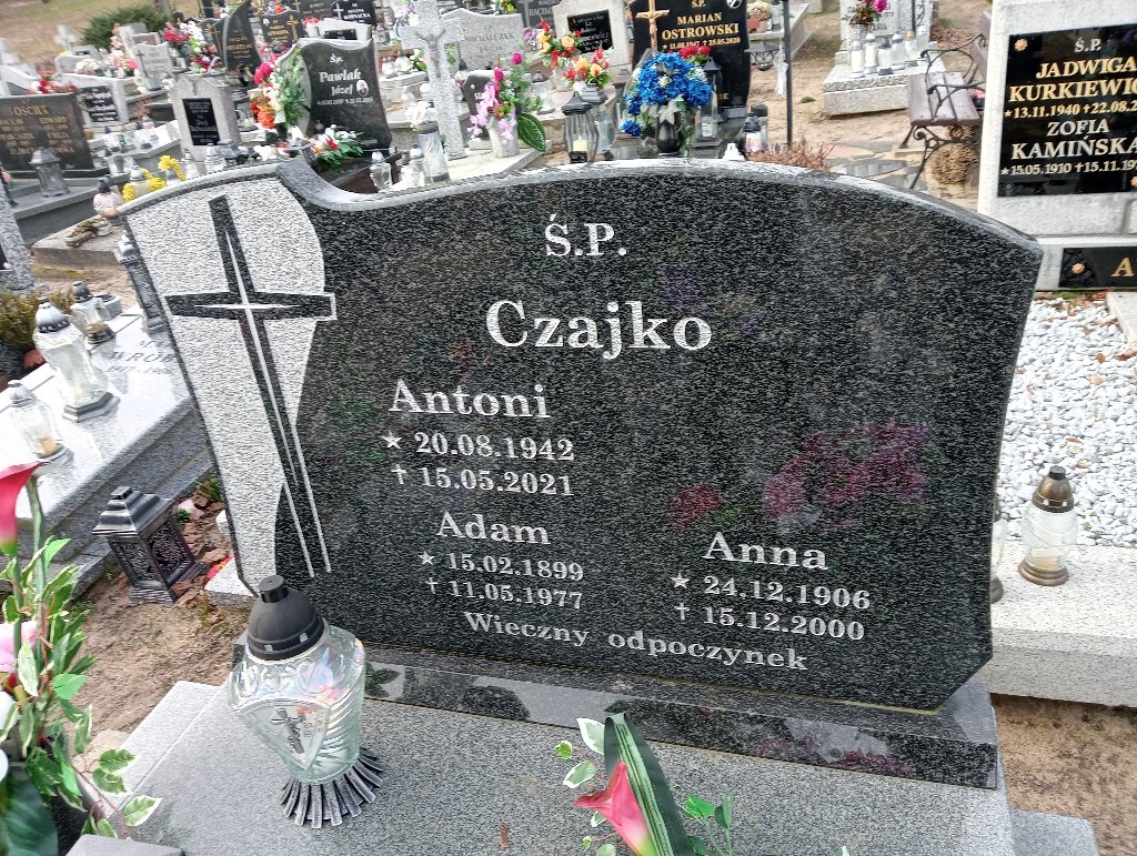 Anna Czajko 1906 Czarnków - Grobonet - Wyszukiwarka osób pochowanych